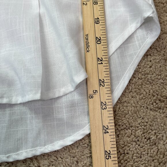 JR Bentley Shirt Womens 16 White Embroidered Rainbow Button Cottagecore Vintage - Picture 7 of 10